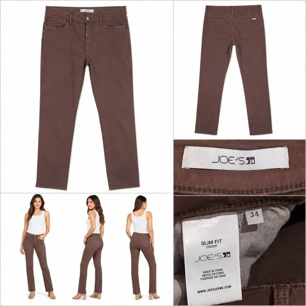 Joe's Jeans Chicory Slim Fit Brown Jeans Women's 34